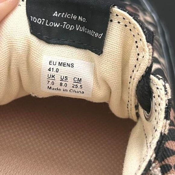 Article No KITH Lo-Cut Leopard Print Vulcanized Sneakers – Men’s 8 Streetwear - Picture 7 of 8